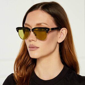 NEW Miu Miu MU09ZS 1AB07O Miu Miu Black Green clubmaster sunglasses MU 09ZS